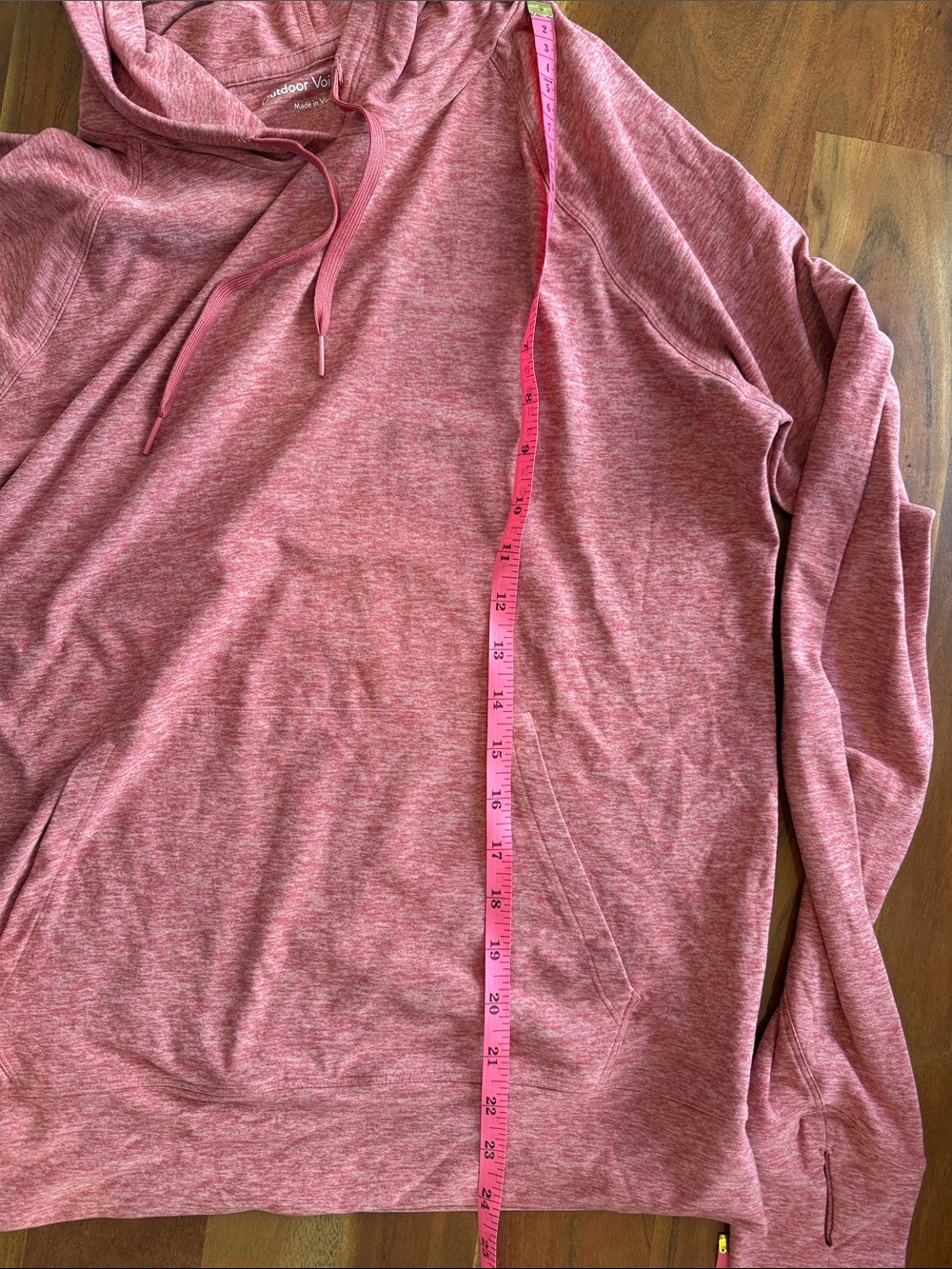 Outdoor Voices Women’s Heathered Rose Pullover Hoodie Size Large - Picture 9 of 16